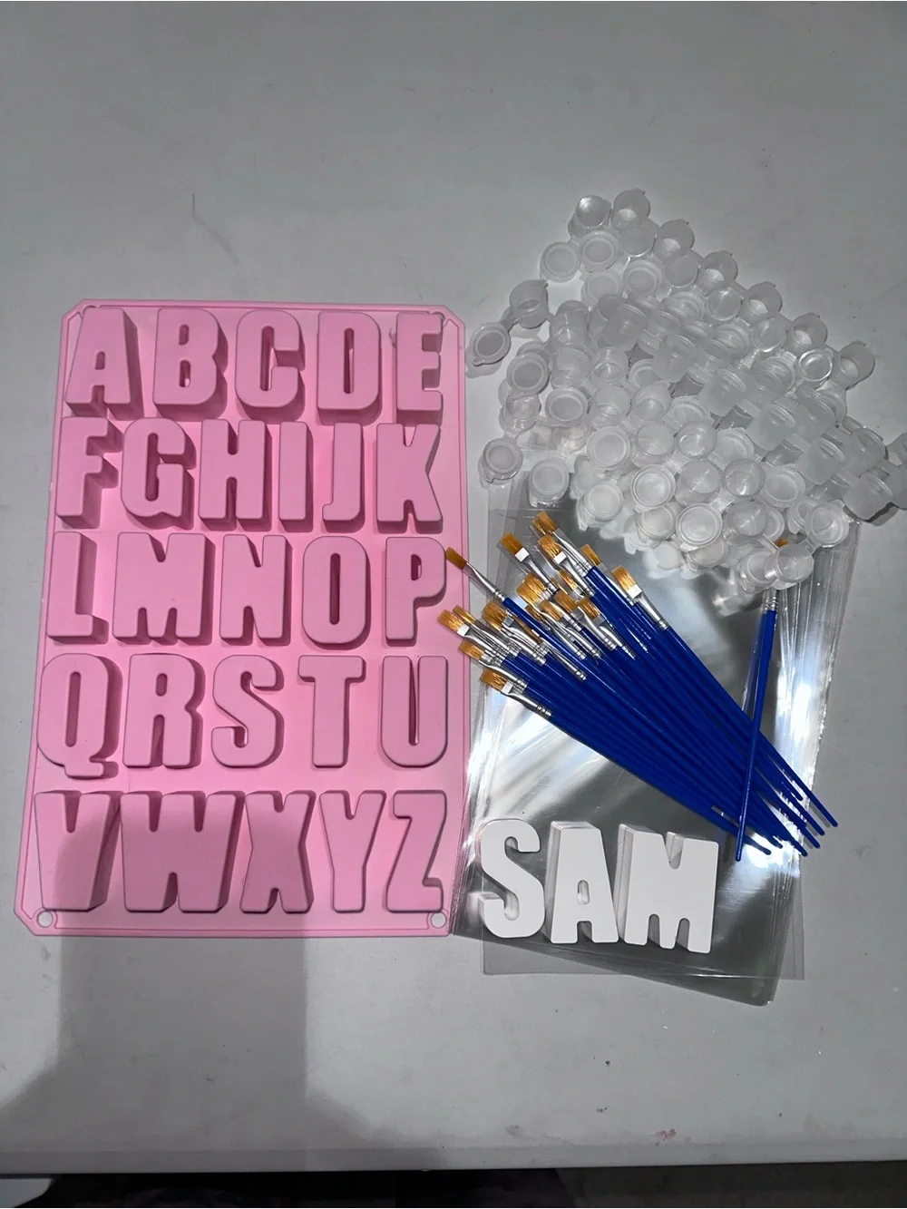 Plaster Starter Kit - Alphabet Mold